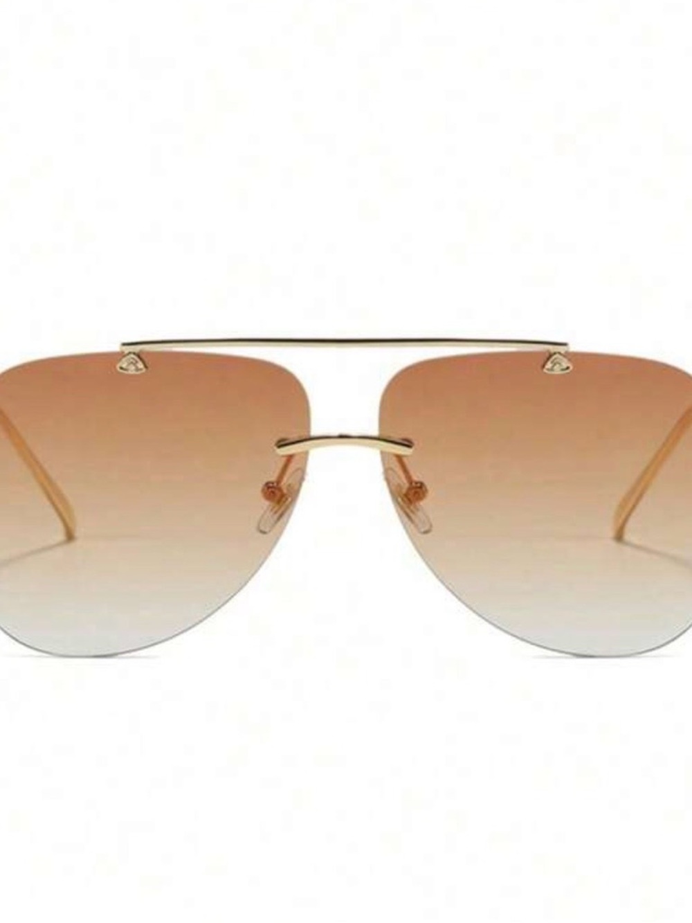 Rimless Gradient Brown Women’s Sunglasses
